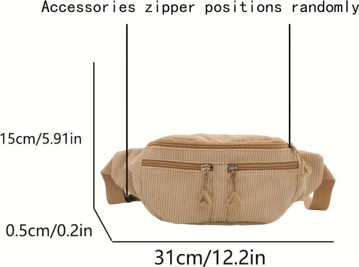 Produktbild Only-Bags.Store Schicke Cord-Crossbody-Slingtasche - vielseitig und bequem, perfekt zum Einkaufen, Spazierengehen