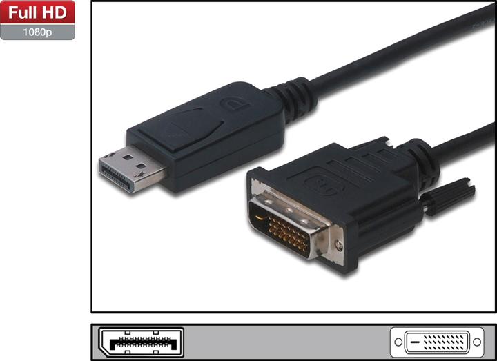 Immagine prodotto Digitus DisplayPort — DVI (5 m, DisplayPort, DVI, 1.1)