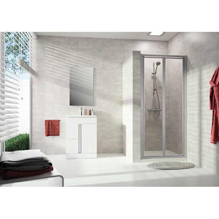 Hüppe, Duschkabine + Duschwand, Alpha 2 Pendeltür, 780x1900mm, vollgerahmt (204 cm, 97 cm, 10 cm)