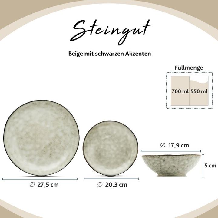 Produktbild Sänger Geschirr Tafelservice Pompei (12 Stk.)