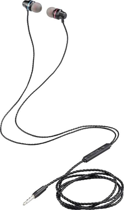 Produktbild Renkforce RF-IE-JH01 Telefon In Ear Headset kabelgebunden Schwarz (metallic) (Kabelgebunden)