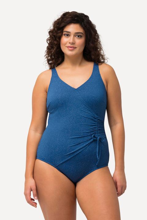 Actual product image Ulla Popken Shimmering Wrap Look Swimsuit (60)