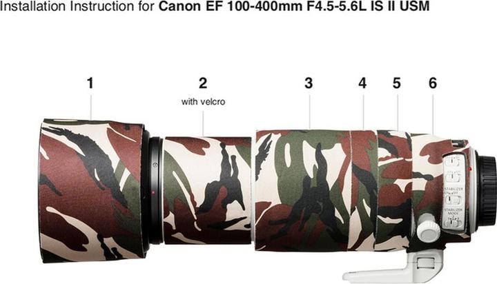 Produktbild easyCover Lens Oak For EF 100-400mm L IS II USM Green Camo (Hülle)