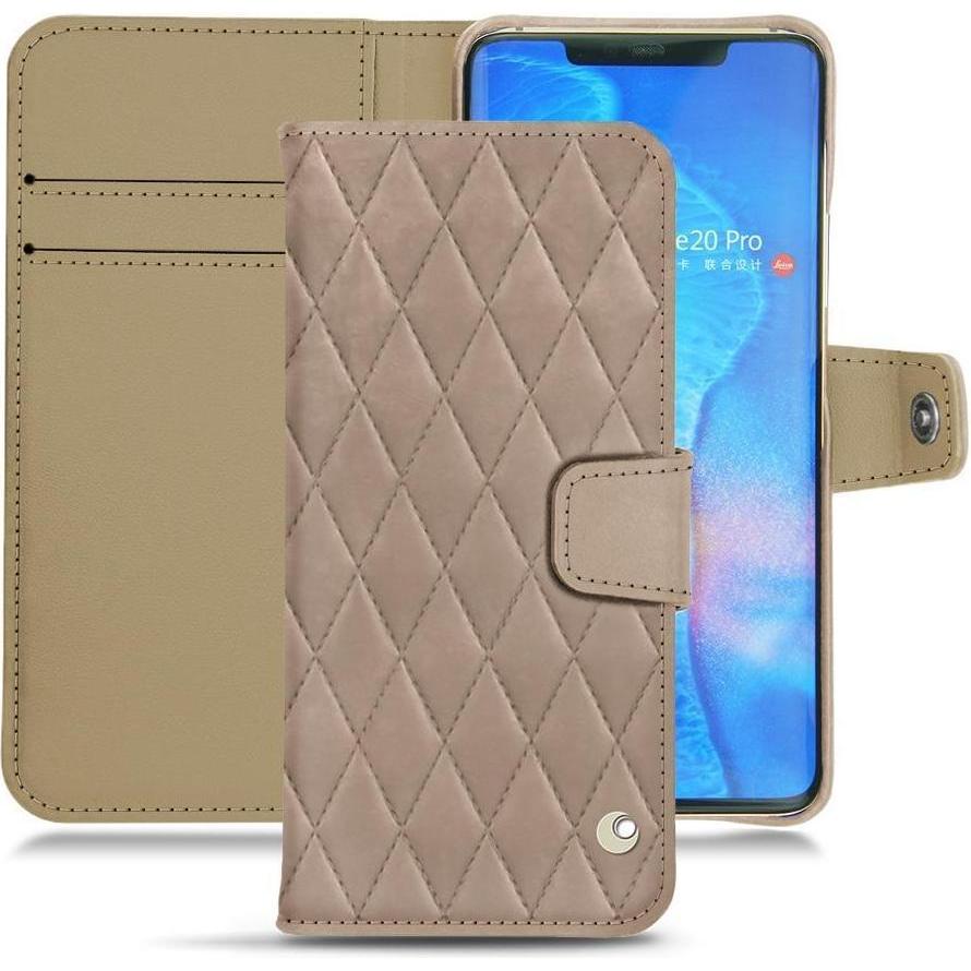 Noreve Lederschutzhülle Wallet (Huawei Mate 20 Pro), Smartphone Hülle, Beige