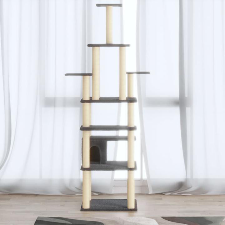 Produktbild vidaXL Katzenbaum (183 cm, Dunkelgrau)