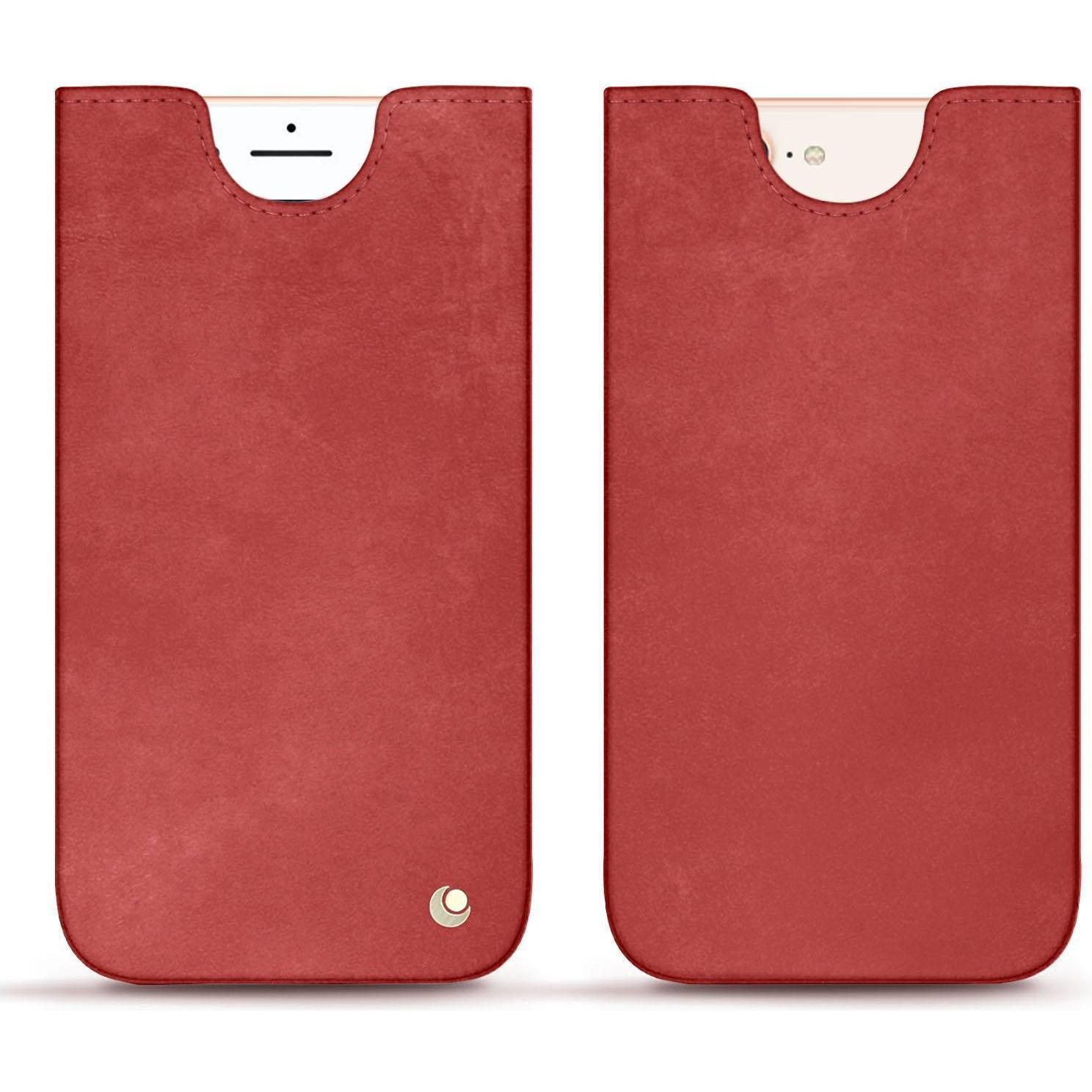 Noreve Lederschutzhülle (Apple iPhone 8 Plus), Smartphone Hülle, Rot
