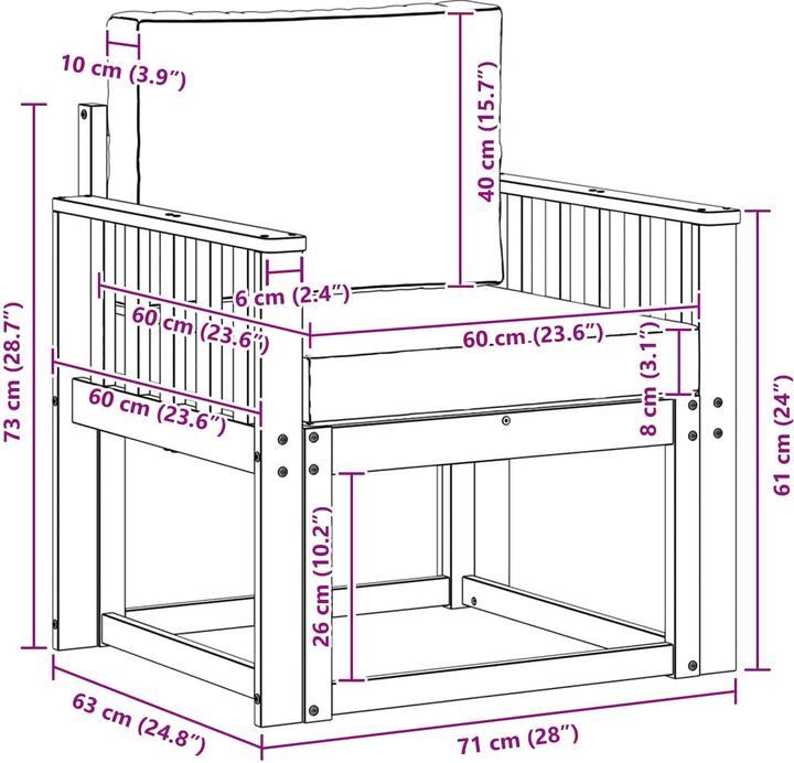 Produktbild vidaXL Outdoor-Sofa