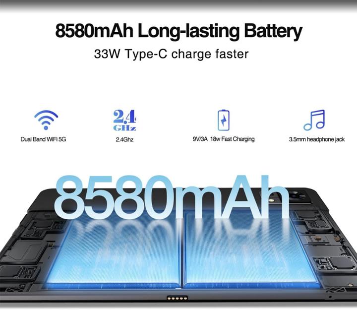 Actual product image Doogee T30 Pro (4G, 11", 256 GB, Grey)