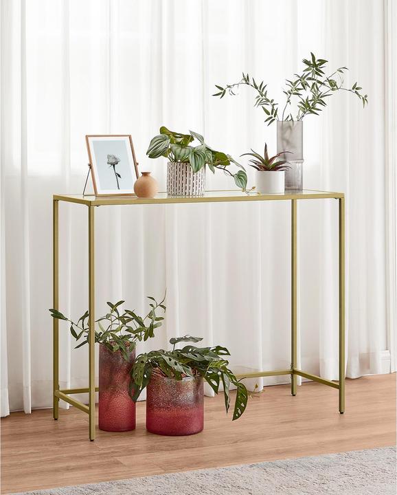 Produktbild Vasagle Konsolentisch 100.5 x 80 cm, Gold, Tiefe: 20 (100.50 x 20 x 80 cm)