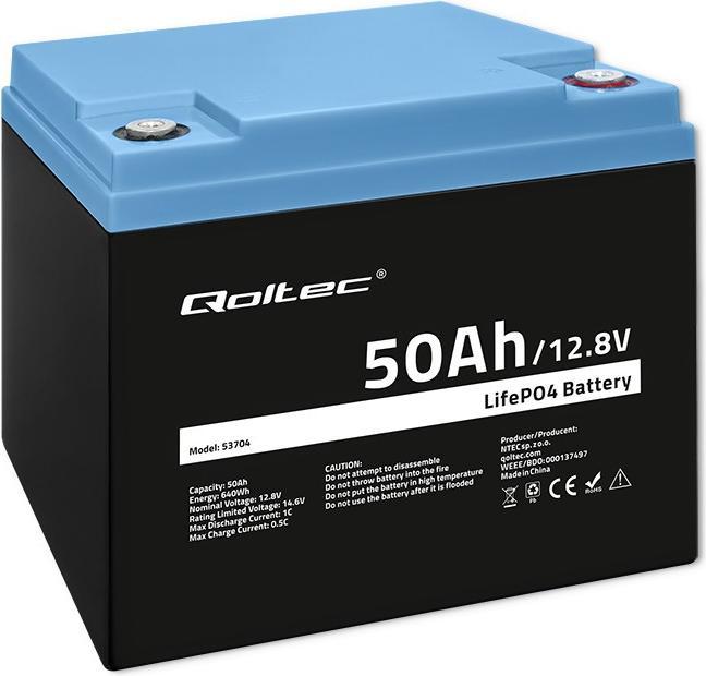 Produktbild Qoltec Lithium-Eisenphosphat-Batterie (12.80 V, 50 Ah)