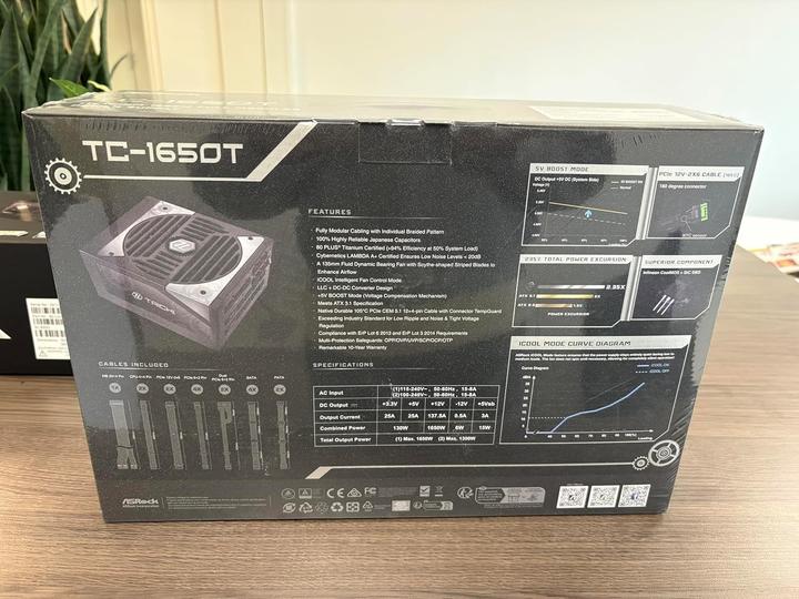 Actual product image AsRock Zasilacz TAICHI 1650W Titanium (1650 W)