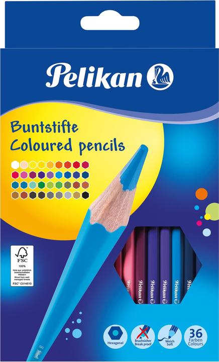 Productafbeelding Pelikan Kleurpotloden (Veelkleurig, 36 x)