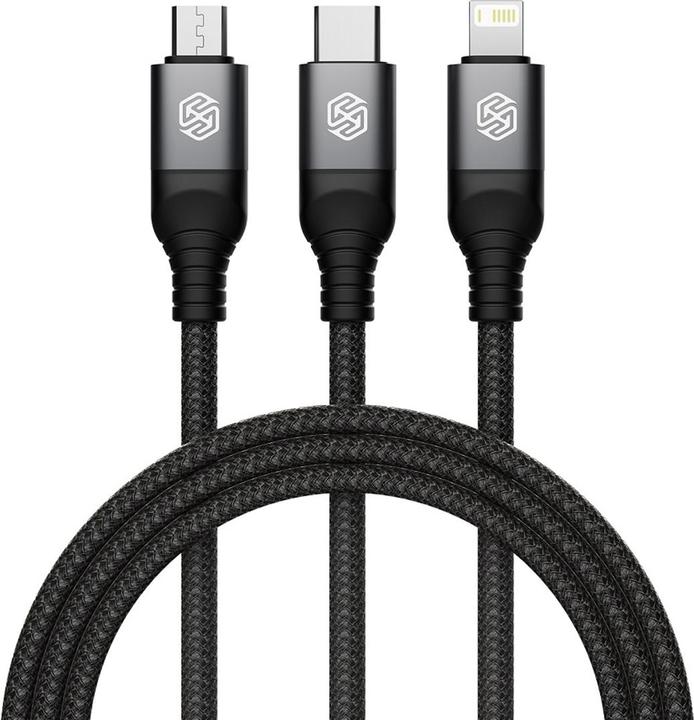 Nillkin Data Cable Swift Pro 3in1 1,5m Black (1.50 m, USB 3.0)