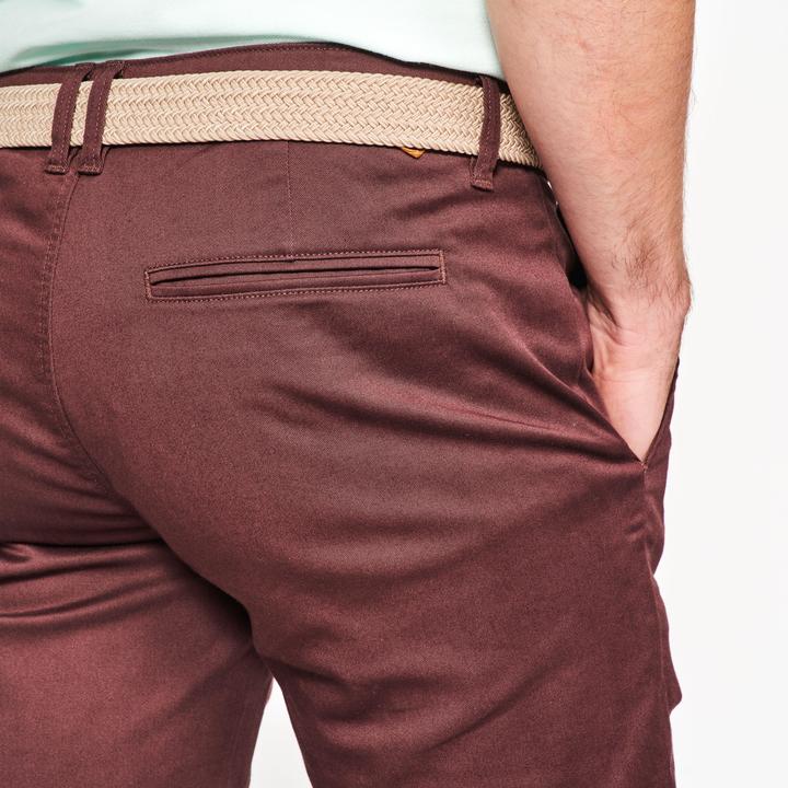 Actual product image Inesis M golf cotton chino shorts, MW500 brown (42)