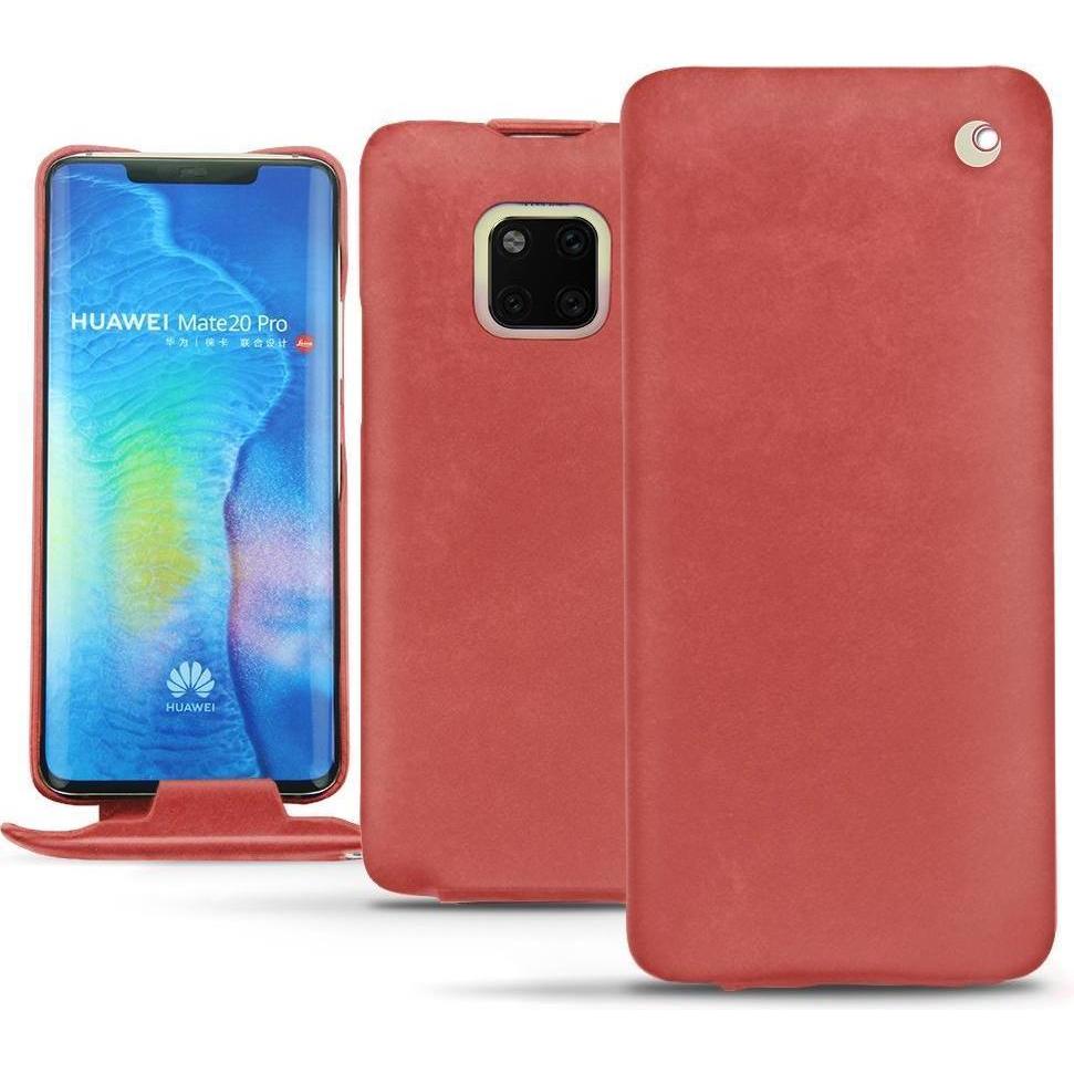 Noreve Lederschutzhülle vertikal (Huawei Mate 20 Pro), Smartphone Hülle, Rot