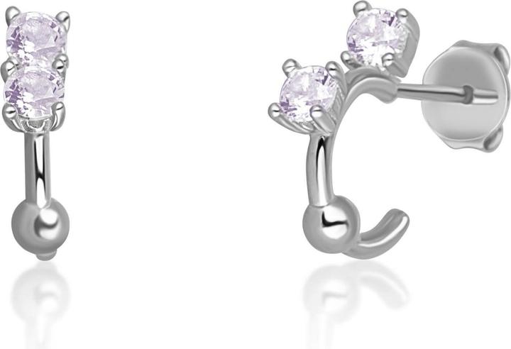 Immagine prodotto JVD Orecchini d'argento con cerchi e zirconi viola SVLE0701XH2F200
