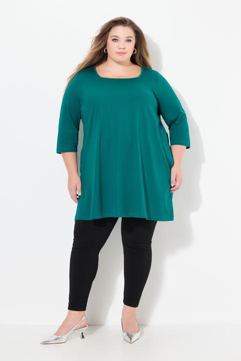 Produktbild Ulla Popken Longshirt, A-Linie, Carré-Ausschnitt, 3/4-Arm (56)