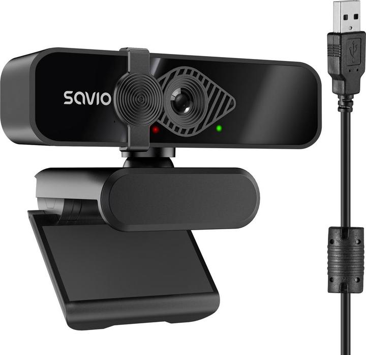 Actual product image Savio CAK-06 Webcam 3840 x 2160 Pixel USB Schwarz