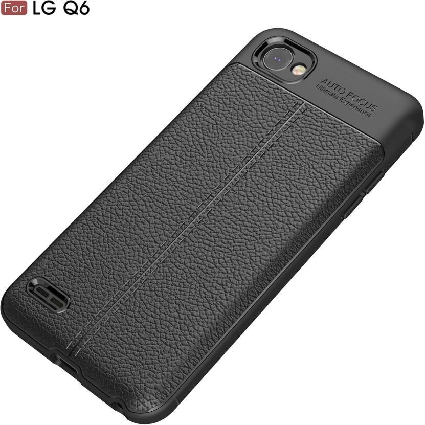 Thumbnail - Screenguard LG Q6 Hülle Leather Design TPU Cover (LG Q6), Smartphone Hülle, Schwarz