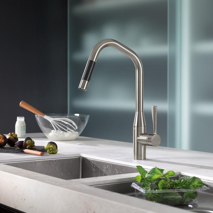 Immagine prodotto Dornbracht K?che - Miscelatore per lavello Sync, estraibile con funzione doccia, girevole, sporgenza