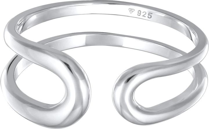 Actual product image Elli PREMIUM Ring PREMIUM Ring Open Modern Adjustable 925 Silver (54, 925 Silver)