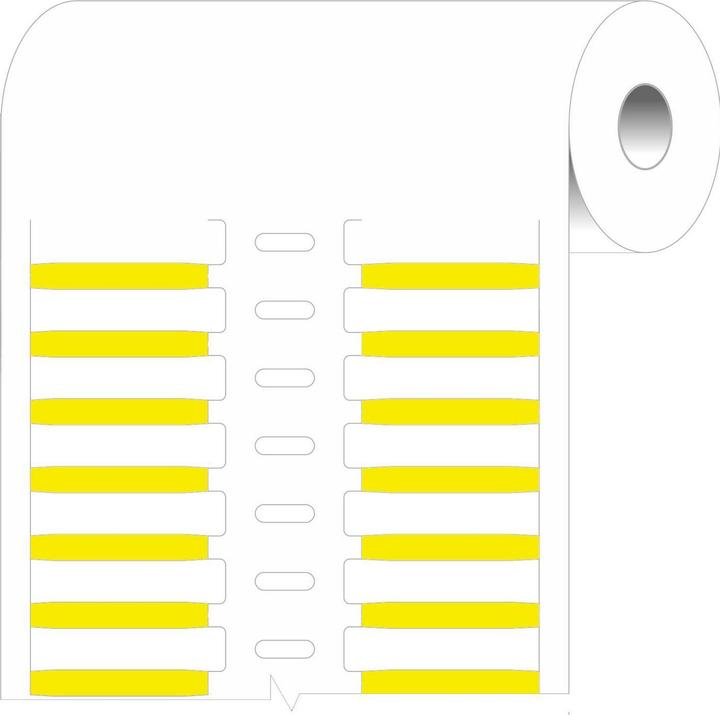 Actual product image Brady BPTRDS-30x4,4-7696-YL, stable Durasleeve(R) wire marker inserts, yellow, PVC inserts, 3 (96 mm)