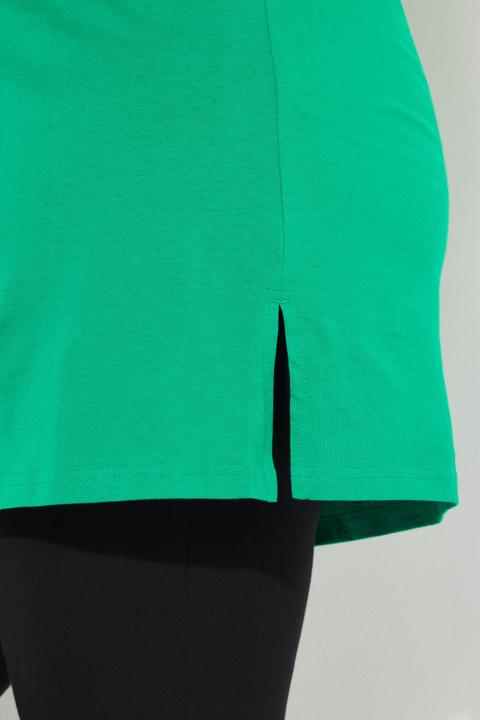 Produktbild Ulla Popken Longshirt, A-Linie, Rundhalsausschnitt, Halbarm (62)
