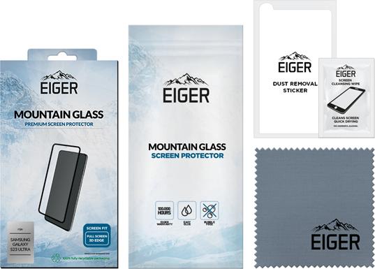 Actual product image Eiger Mountain Glass Clear Edge (1 Piece, Samsung Galaxy S23 Ultra)