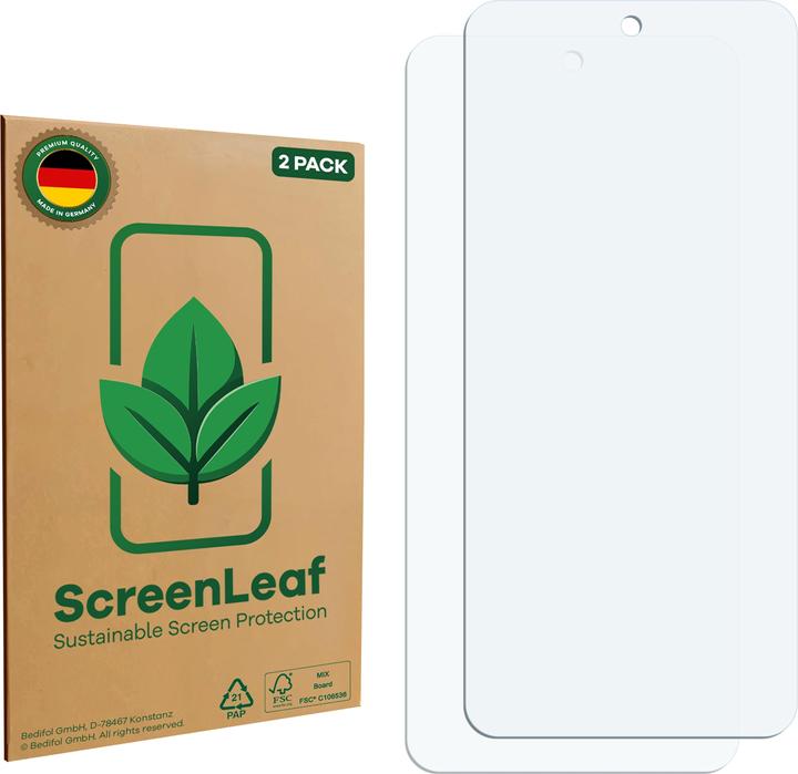 Actual product image ScreenLeaf Screen Protector sustainable Screen Protection, clear, anti-scratch (2 Piece, Oppo Find X5)