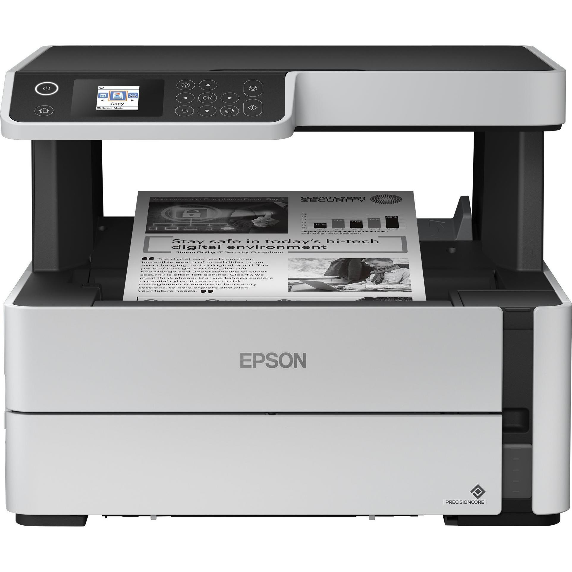 Epson ET-M2170 EcoTank (Tintentank, Schwarz-Weiss), Drucker, Weiss
