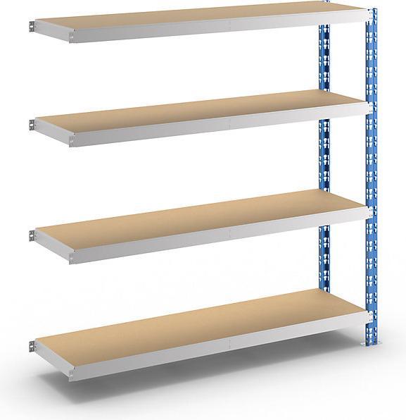 Actual product image eurokraft basic Wide span boltless shelf unit with chipboard shelves, depth 400 mm, extension