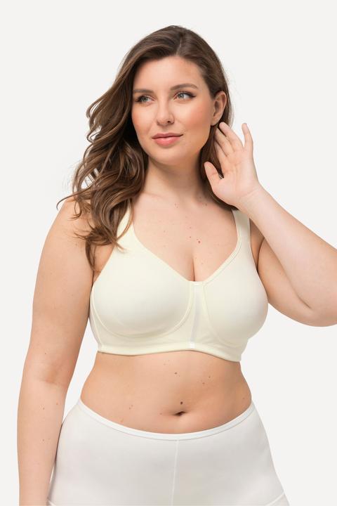 Actual product image Ulla Popken Satin Trim Wirefree Stretch Microfiber Wellness Bra (95 C)