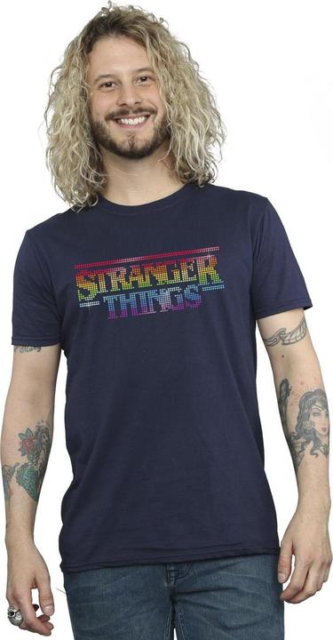 Produktbild Netflix Stranger Things Rainbow Dot Logo TShirt (5XL)