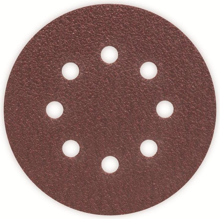 Immagine prodotto Bosch Set di fogli abrasivi per levigatrici rotorbitali, 25 pezzi, 8 fori, 125 mm, 40 (40)