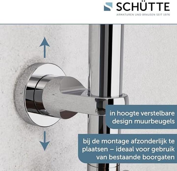 Image du produit Schütte Douche à effet pluie salle de bain MALLORCA Ensemble de douche à effet pluie chromé 60660