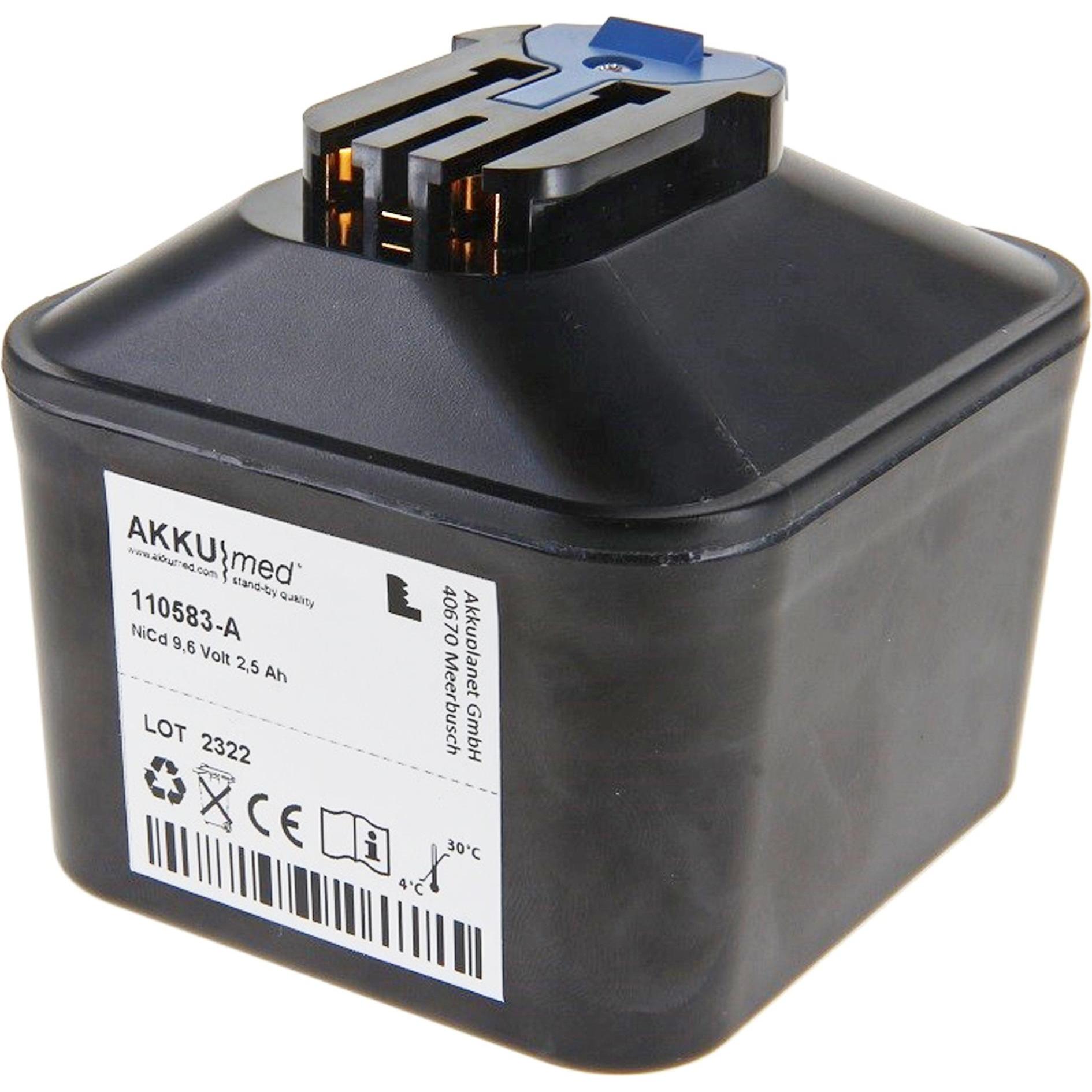 Akkumed, Werkzeugakku + Ladegerät, NC Akku passend für Stryker System 6 AkkuPack Typ 6215, CD3, Cordless Driver 3, 6215-...