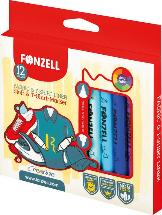 Produktbild Fonzell Textil Marker Creative Dual (12x)