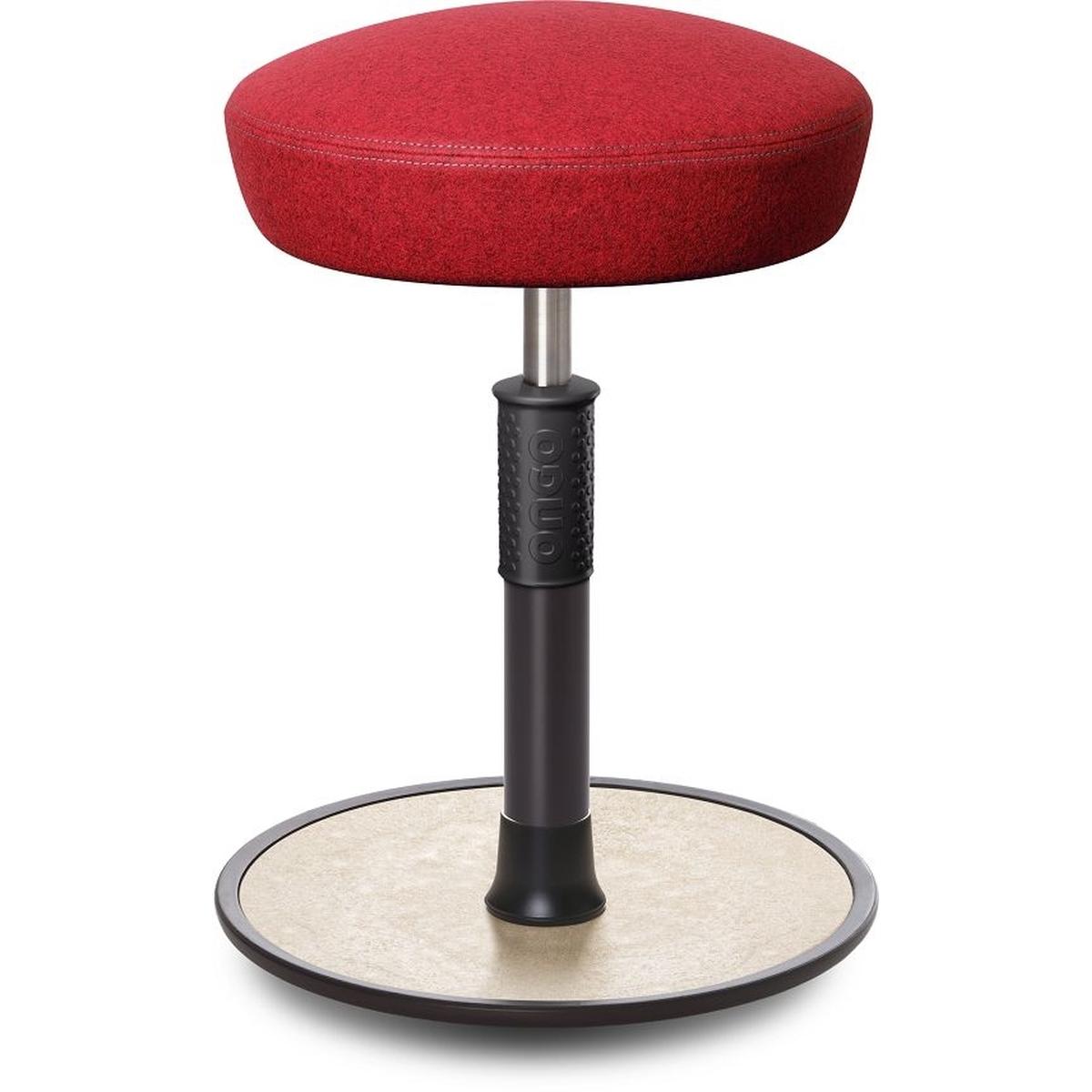 Ongo, Bürostuhl, Sitz- Stehhocker Free Regular Hutsitz kvadrat Divina Mel. Rot schwarz /creme