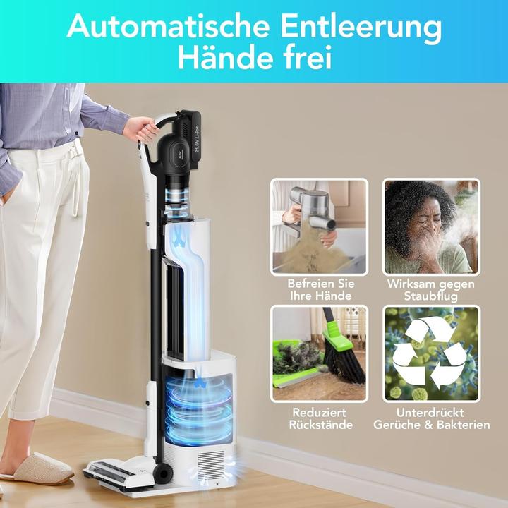 Produktbild GöSol Aspirapolvere a Batteria con Sistema di Svuotamento Automatico