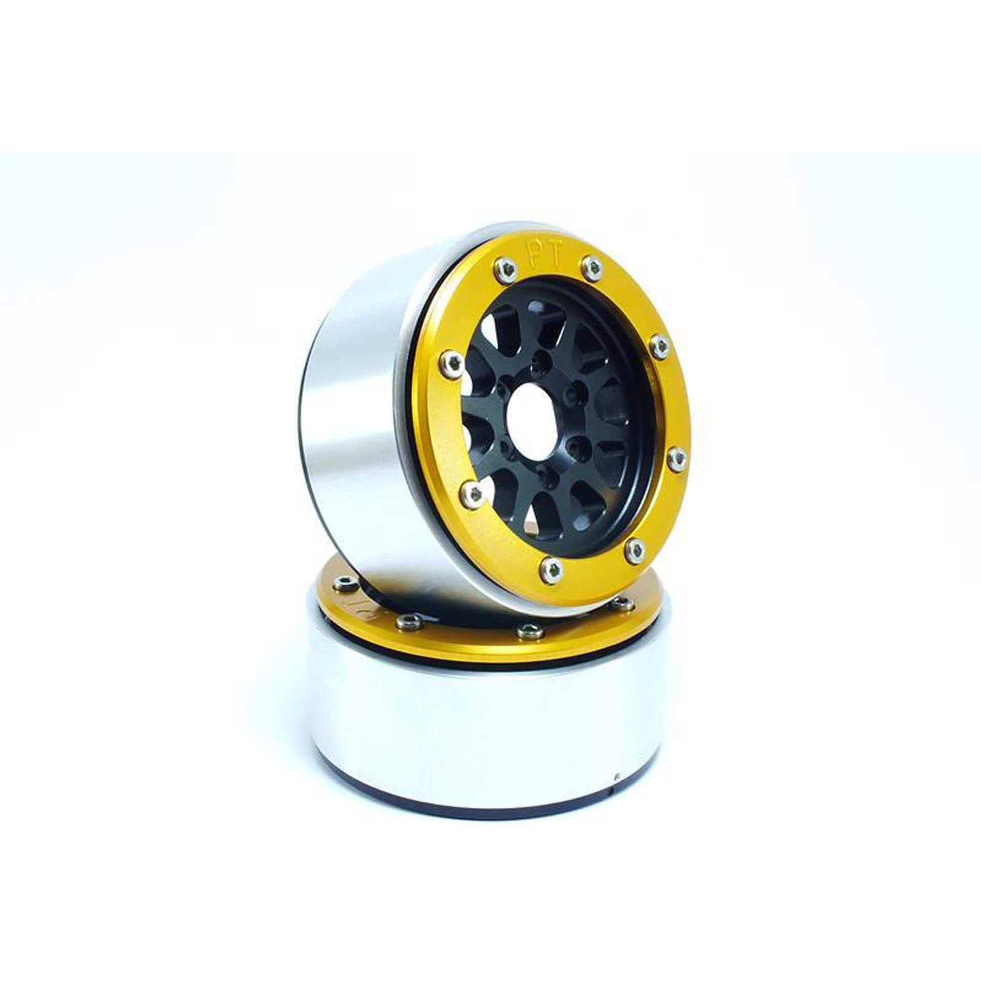 Metsafil ruote beadlock gear nero/oro 1.9 (2 pezzi) senza mozzo ruota