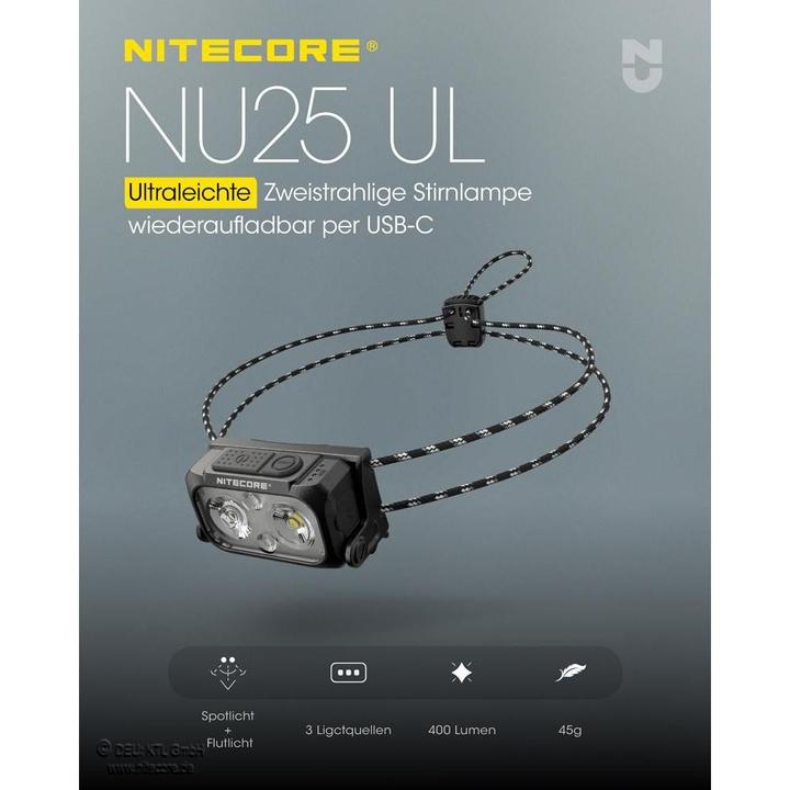 Immagine prodotto Nitecore NU25UL -Ultralight (400 lm)