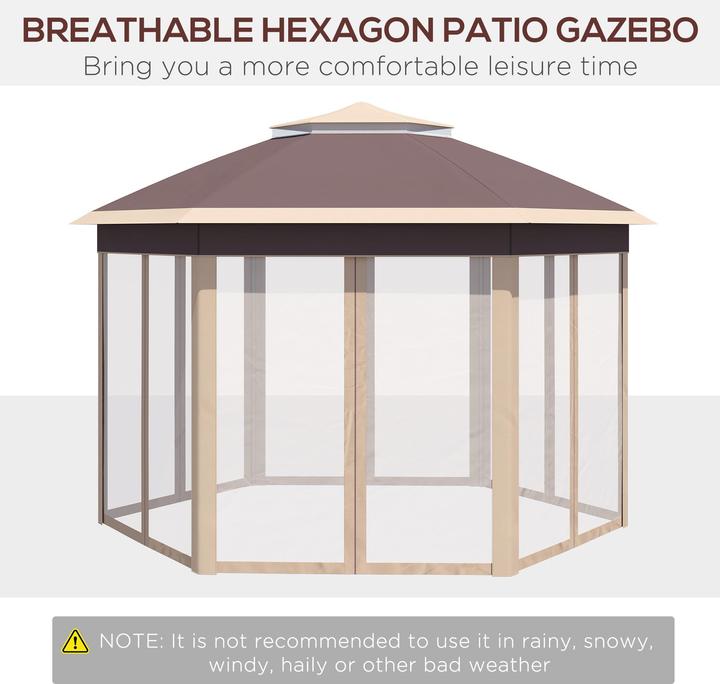 Actual product image Outsunny Folding pavilion with carrier bag (405 cm, 405 cm)