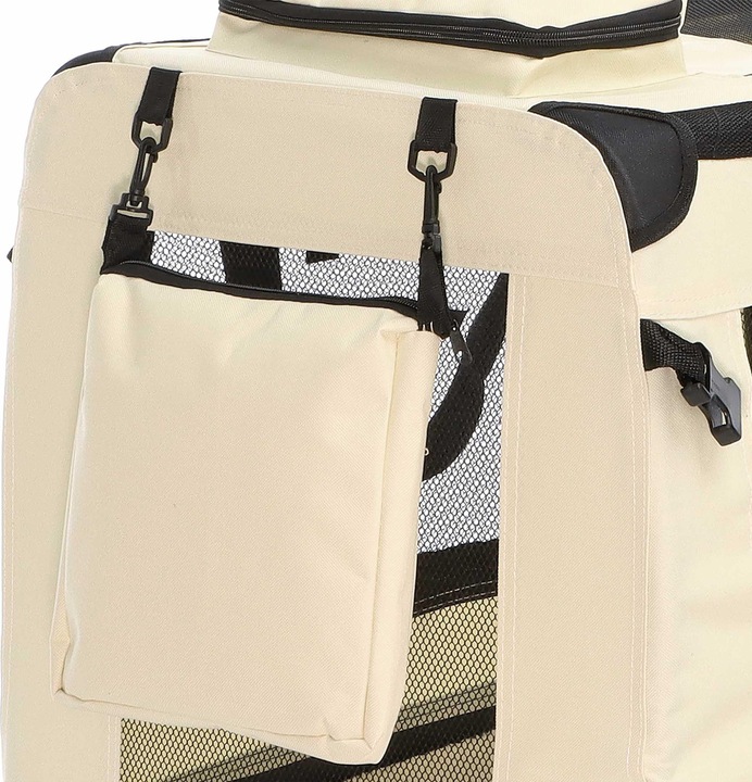 Produktbild Wiltec Fudajo Transportbox XXXL Faltbar Beige 100x69x69cm Hundebox Reisebox Katzenbox (Hund, Faltbar)