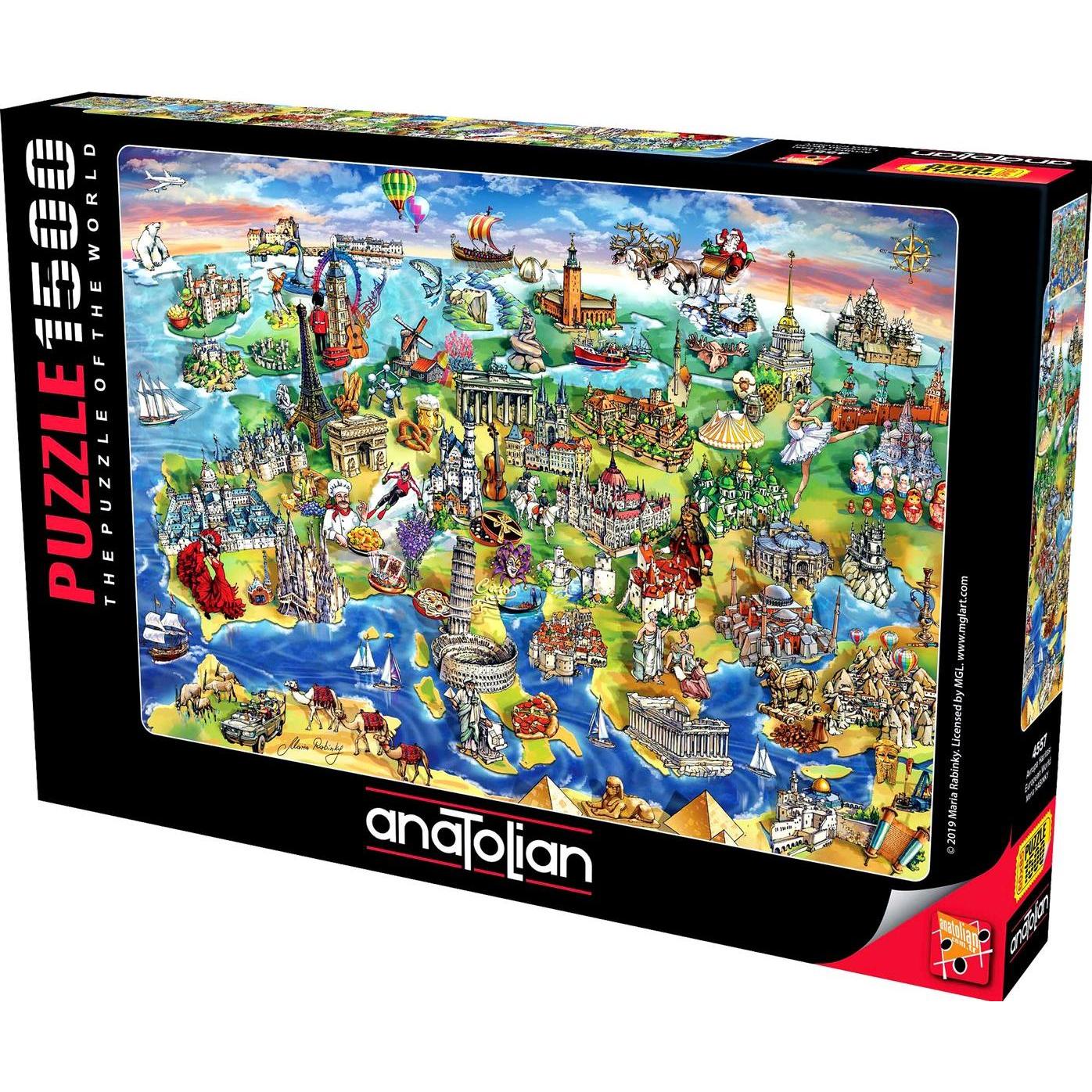 Anatolian 4557 puzzle 1500 pcs. Our Europe by Maria Rabinky (1500 Teile)