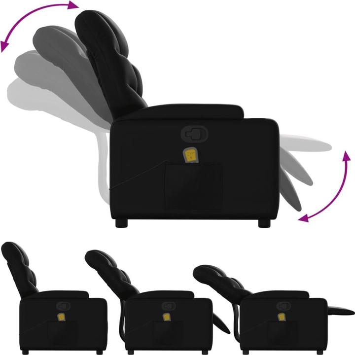 Immagine prodotto VidaXL Sedia da massaggio in similpelle nera,Colore: Nero, Materiale