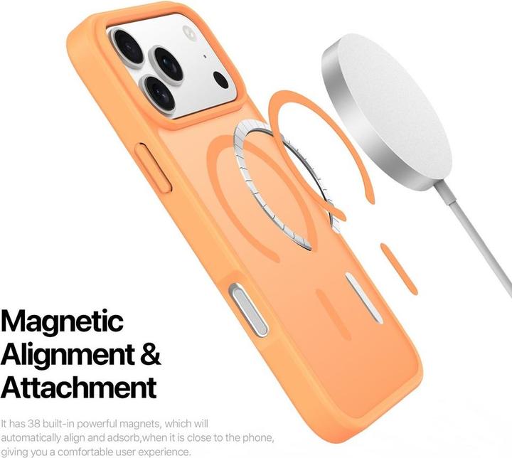Produktbild iPhone 17 Pro Max - Ducis Yind Series mit Magsafe in Orange (Open Ring Version) (Apple iPhone 17 Pro Max)