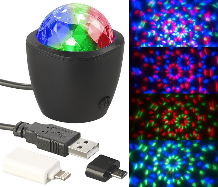 Actual product image Lunartec Mini disco light with acoustic sensor