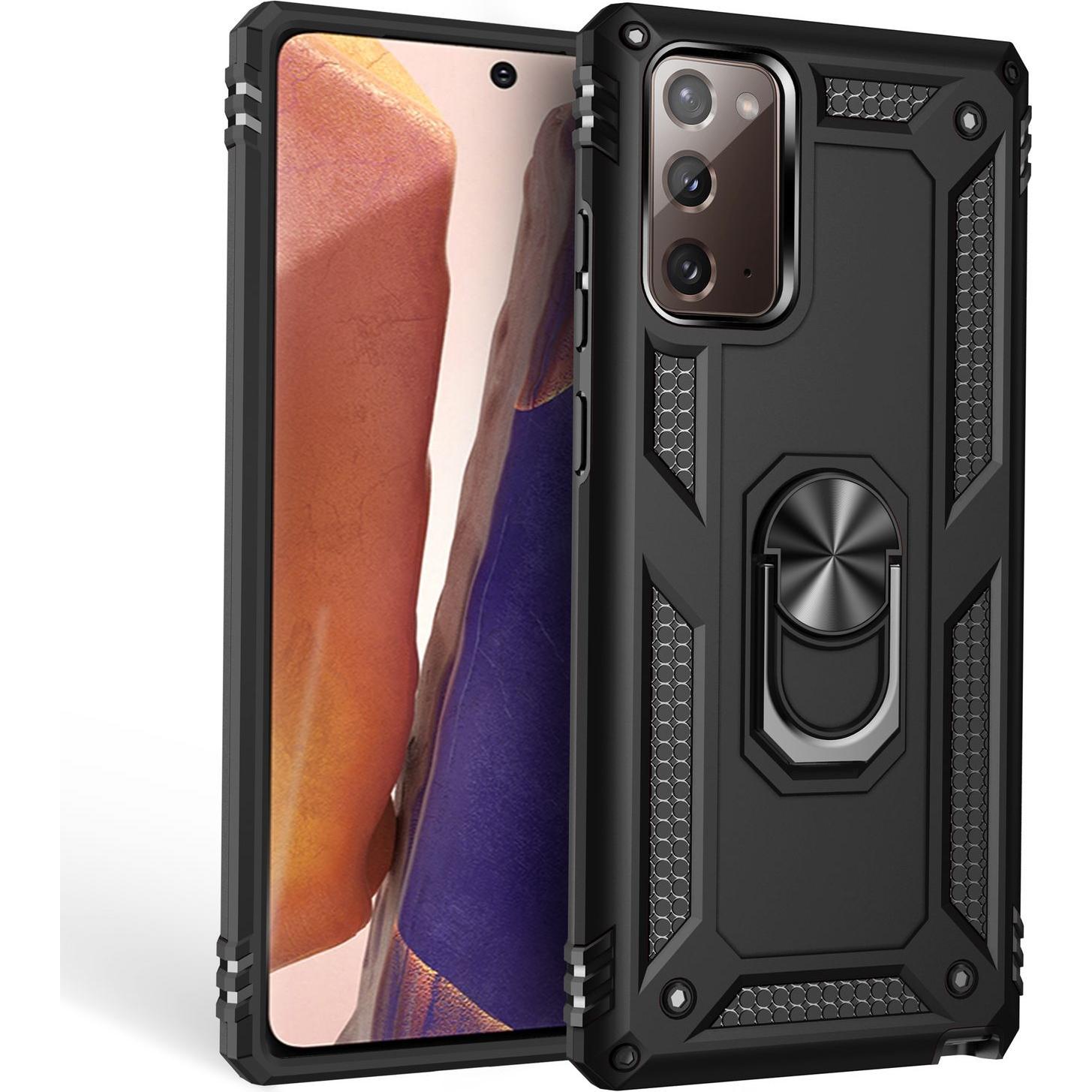 Nalia Ring Handyhülle (Samsung Galaxy Note 20), Smartphone Hülle, Schwarz