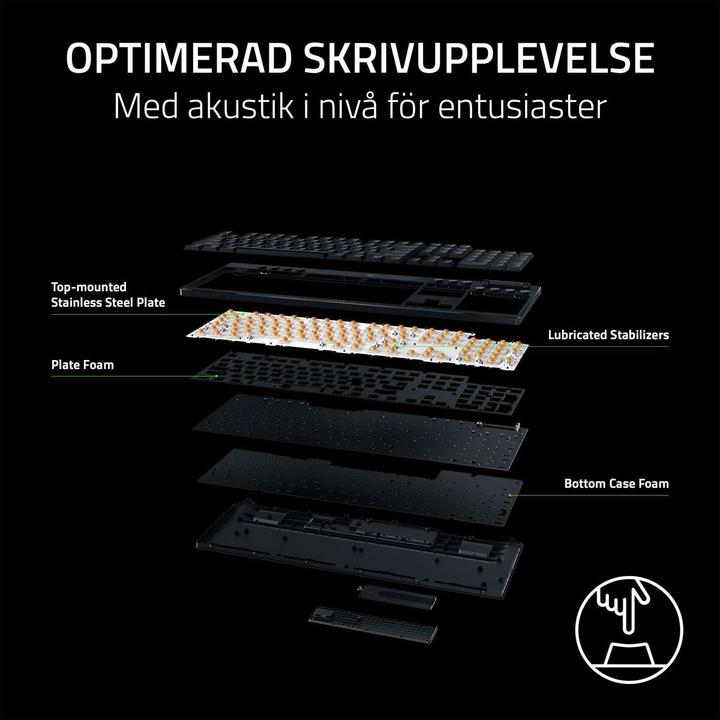 Image du produit Razer BlackWidow V4 Low-profile HyperSpeed (US, Sans fil)