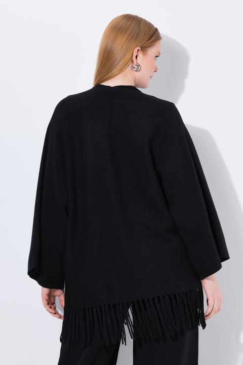 Produktbild Ulla Popken Strickjacke, Fransensaum, ohne Verschluss, Langarm (54, 56)